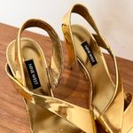 Nine West  Golden Itzel dress mirrored heel sandals size 8 Photo 2