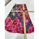 Pinko Skirt Womens 2 Pink Bibidi Gonna Pink Printed Crepe Patchwork Floral Photo 8