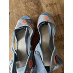 Guess Women's Halona Pumps Denim Blue/Pink Sandals Size 8.5 Photo 3
