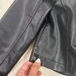 Forever 21 Black Faux Leather Zippers Moto Grunge Motorcycle Jacket Size S Photo 4