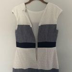 Sandra Darren Textured Striped Sheath Dress Sleeveless by Size 8 Photo 4