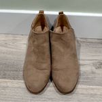 Dr. Scholls Dr. Scholl’s Laurel Ankle Boots Tan Suede Leather Low Block Heel Booties Size 8 Photo 1