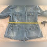 VTG SUSIELADY MOTO Denim Jacket Coat L Blue Faded Distressed Retro Trucker Y2K Size L Photo 11