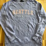 Seattle Embroidered Lavender Crewneck Sweatshirt β Size L Purple Size L Photo 0