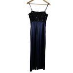 Badgley Mischka Rose Sequin Embellished Satin Wide Leg Cocktail Jumpsuit Size 10 Photo 11
