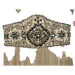 NWT Mandalay Dark Pearl Beaded Empire Waist Maxi Long Evening Gown Womens Size 8 Gray Photo 3