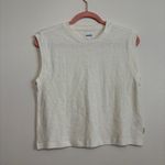 MATE the Label Regenerative Hemp Muscle Tank in Cloud Size Small White Photo 3
