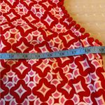 Boden Romaine Pom Linen Shift Swing Dress‎ In Post Box Red Diamond Drop Sz 8 Pink Photo 8