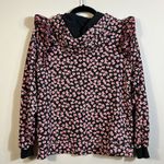 Sandy Liang Target Collab Black Pink Floral Sweatshirt Hoodie Women XS Photo 1