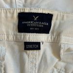 American Eagle  Shorts Womens 8‎ Shortie Chino White Khaki Flat Front Neutral Photo 5