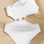 One Piece Hilinker Women's O-Ring Cutout Halter Swimsuit High Cut Bathing Suit Photo 2