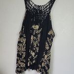 Free People  Crochet Boho Flowy Asymmetrical Cut Out Tank Top Size L Photo 2