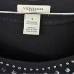 Vertigo Paris Black Studded Women's Top Small New no tags Photo 4