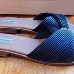 Steve Madden womens Limitt textured slides sandals summer vacation beach black 9 Photo 3