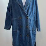 Forever 21 Women's Denim Double Breasted Car Coat by , Sz: Small (b5) Photo 0
