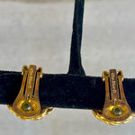 Christian Dior Gold and Iridescent Pearl Clip on Earrings Photo 2