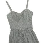 New Trashy Diva Romper Womens 8 Blue White Seersucker Pin Up Striped Retro 70s Photo 3