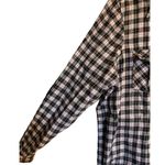 Eddie Bauer Black Red and White Plaid Collared Long Sleeve Button Down Shirt Photo 1
