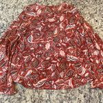 Jessica Simpson  Red Floral Blouse Photo 4