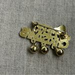 Vintage Rare bundle of Three holiday pins with bells, costume, Christmas, festiv Gold Photo 7