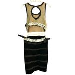 Wow Couture 🔥 Sexy Black & Gold Sparkle Dress –  Backless Bodycon Photo 2