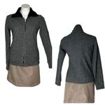 IBEX Merino Wool Jacket Sweater Heather Grey Full Zip Womens Size Medium USA Gray Photo 10