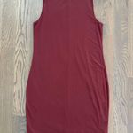 Three Dots Crew Neck Sleeveless Bodycon Dress in Cranberry Red Size Medium Photo 0