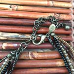 Chico's Necklace Five Strand Brown Mosaic Pendant Photo 5