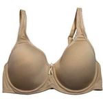 Delimira Lined Underwire Bra Size 34C NEW Neutral Minimalist Intimates Stretch Tan Photo 0