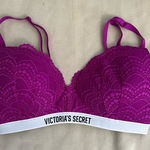 Victoria's Secret 🌸 Victoria’s Secret Lace Bralette – Wireless – Hot Pink – Size 36D 🌸 Photo 0
