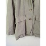Madewell Breezewoven Larson Linen Blazer Womens Size Small Ashen Sage Photo 6