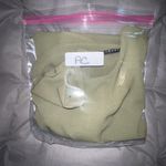 SISLEY OLIVE GREEN SHIFT DRESS SHORT SLEEVE LAYERED‎ LOOK DRESS WOMEN SIZE SMALL Photo 8