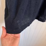 J. Jill Navy 100% Linen Drop Shoulder V Photo 4