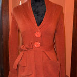 Vintage 70’s Skiva INT Women's Rust Sweater with Belt Orange Size L Photo 0