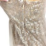 Irreplaceable Sparkly Sequin Tulle Cocktail Camisole Mini Dress Juniors M Gold Size undefined Photo 4