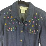 Max Z Denim Western Dress Rhinestones Studded‎ Maxi Vintage Pleated Sz 12 Blue Photo 2