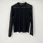 ZARA  Floral L Lace Sheer LS Blouse Sexy Holiday Fairy Goth Whimsical Witchy Photo 4