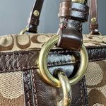 Coach Khaki and Mahogany Signature Tote Photo 10