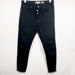 RE/DONE  Black High Rise Ankle Crop Skinny Jeans‎ Photo 1