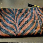 Madewell NWT The pouch clutch in zebra calf hair. Photo 0
