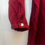 Ann Taylor Loft Beach Top Blouse Mini Dress Coverup Women's Dark Red Size Small Photo 5