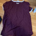 Burgunday sleep shirt that reads “Who Needs Sleep” Size S from PINK Photo 1