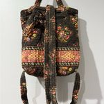 Vera Bradley Chocolate Drawstring‎ Backsack Backpack Purse RETIRED Bag Boho I Brown Photo 4