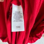 Melrose and Market  Red Ruched Bodycon Dress Long Sleeves Photo 6