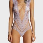 𝅺LAVENDER shredded rhinestone lingerie bodysuit Purple Photo 0