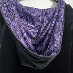 Spirit  M/L Magic Velvet Black n Purple Spooky Hooded Maxi Gown Photo 3