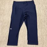 Under Armour 1X  Leggings Navy Blue Womens Compression Heat gear Capri Photo 1