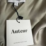 Auteur Studio Cassidy Dress in Grey Small New Womens Silver Satin Mini Gray Photo 8