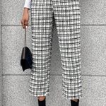 SheIn  Frenchy Plaid Print Black and White Cropped Pants Photo 0