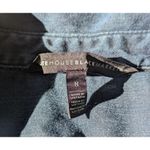 White House | Black Market  Denim Lyocell Button Down Shirt 8 Dark Wash Photo 1
